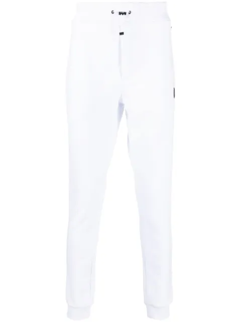 Plein Sport logo-plaque cotton track pants