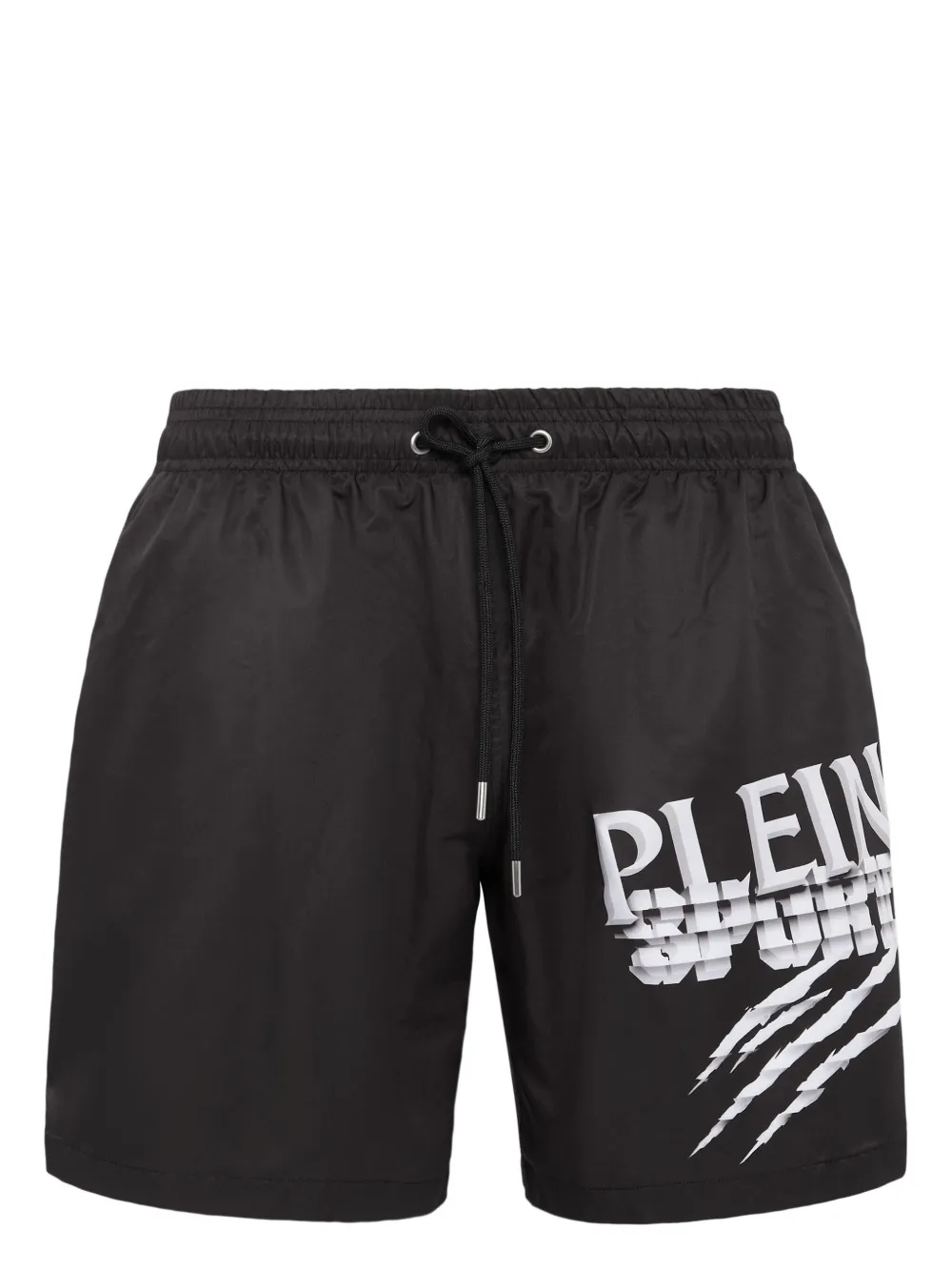 Plein Sport ロゴ トランクス水着 - ブラック Plein Sport ロゴ トランクス水着 - ブラック