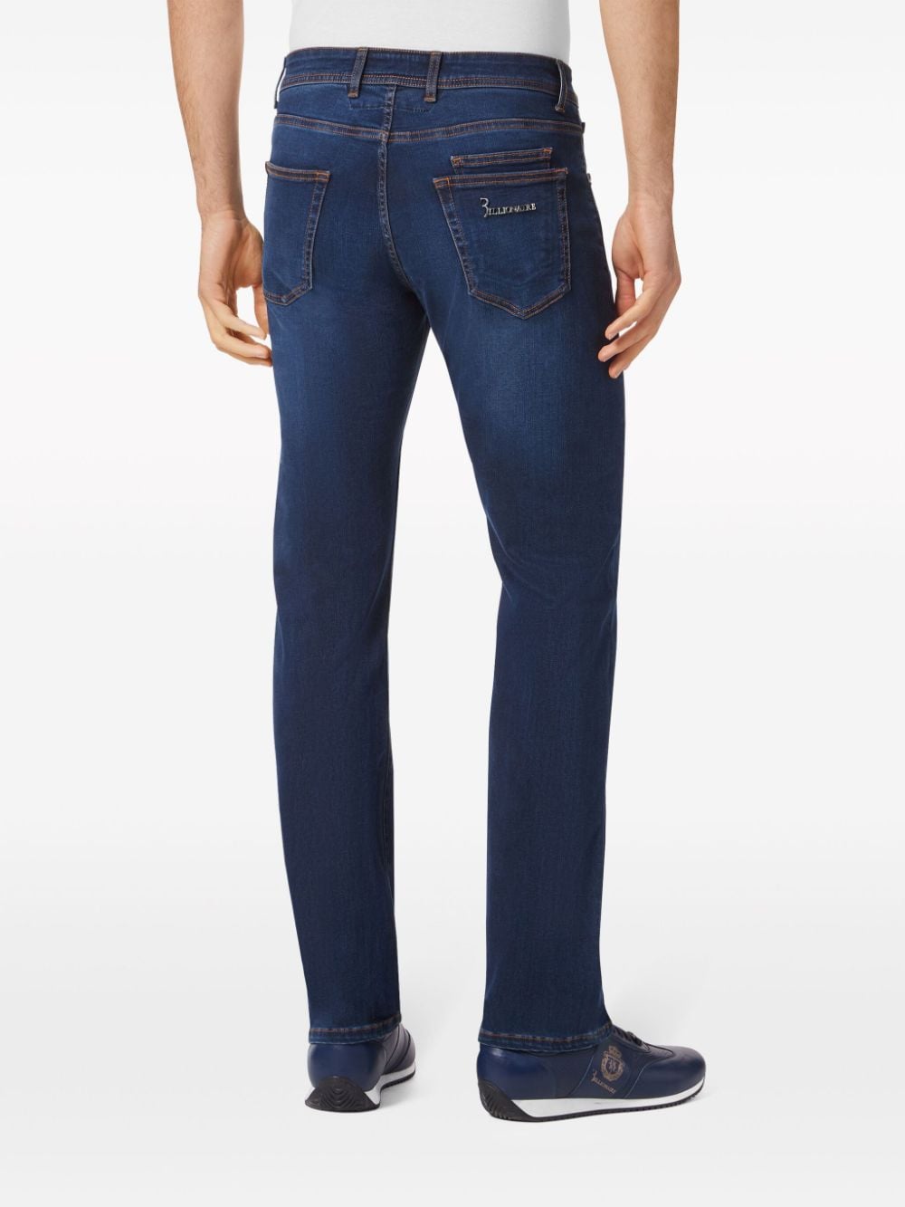 Billionaire Low waist straight jeans Blauw
