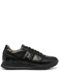Billionaire crocodile-effect logo-plaque leather sneakers - Black