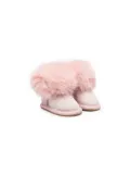 Monnalisa fur-ankle suede boots - Pink