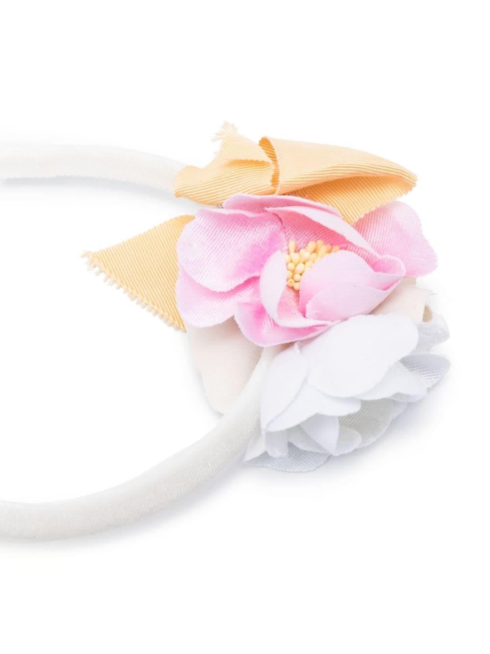 Shop Monnalisa Flower-detail Head Band In White