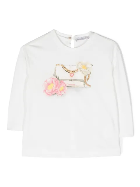 Monnalisa graphic-print long-sleeve T-shirt