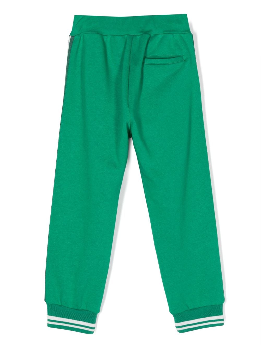 Shop Monnalisa Stripe-detail Track Pants In 0026 Green