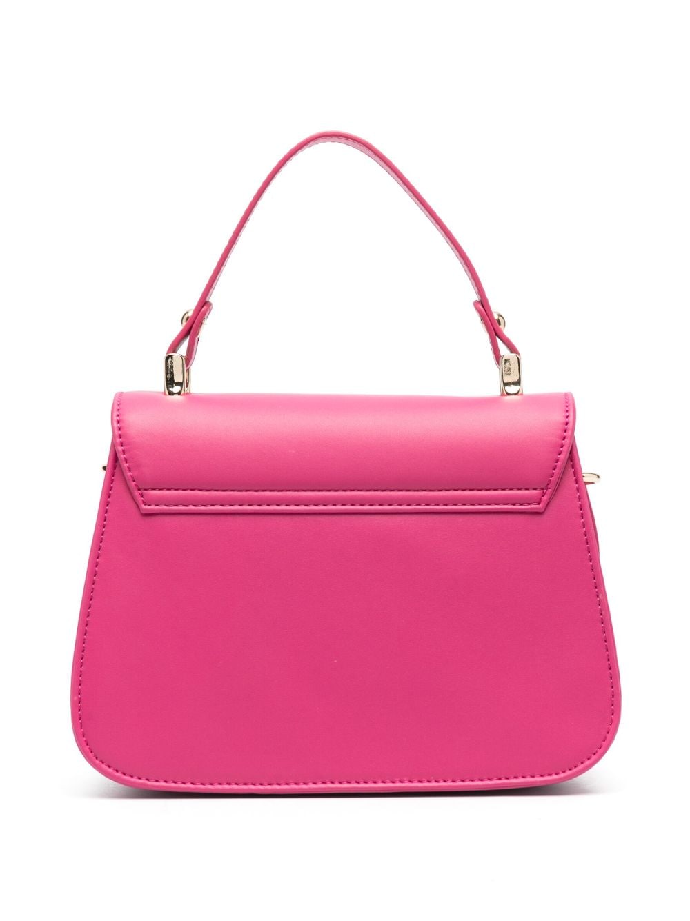 Shop Monnalisa Bow-detailed Leather Shoulder Bag In Pink