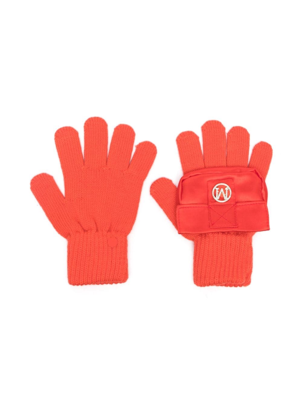 Monnalisa Kids' Pouch-detail Full-finger Gloves In Orange