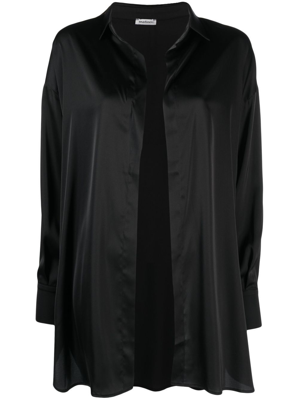 Matinee Open-front Shirt In Black