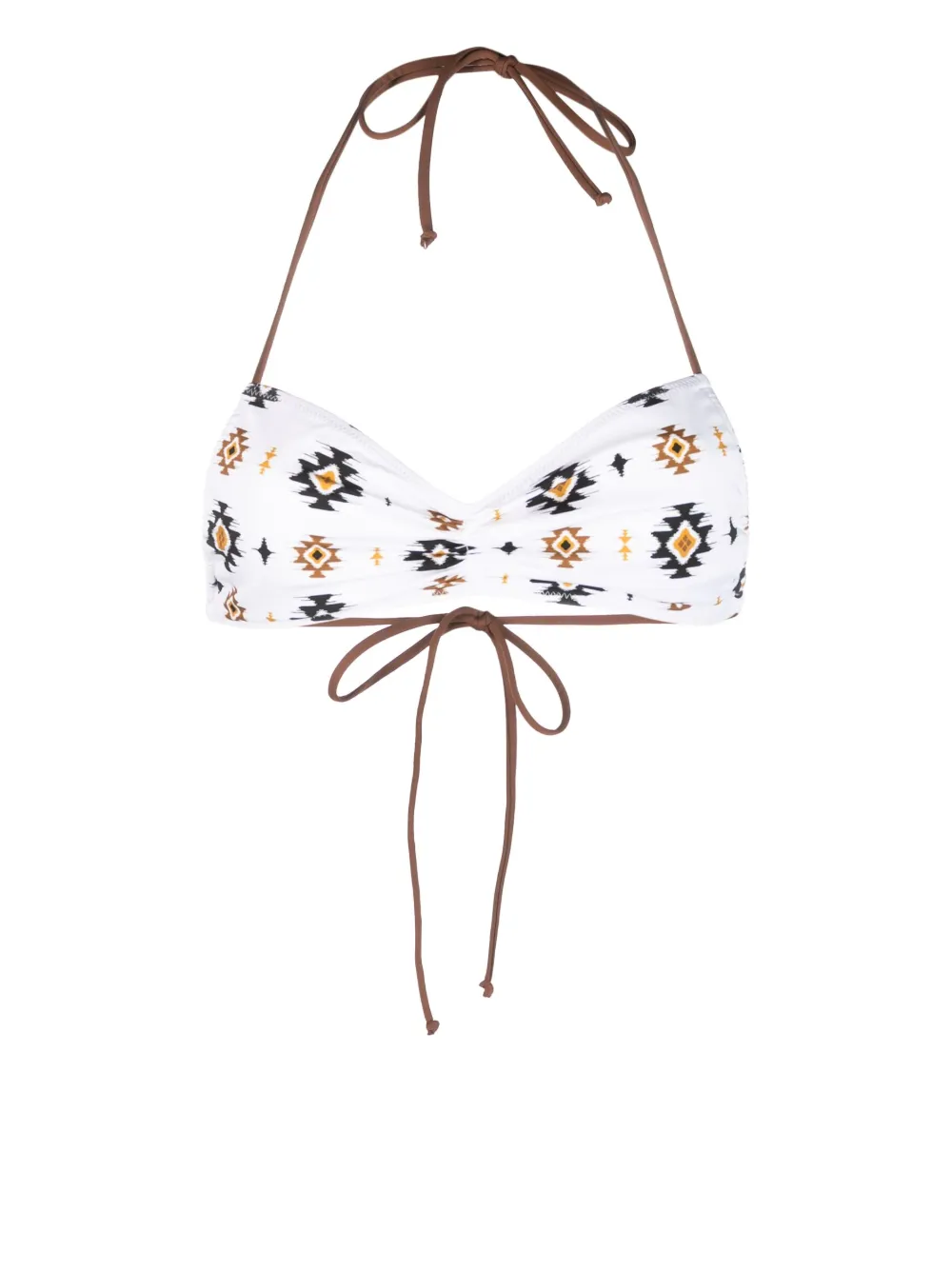 MC2 Saint Barth ikat-print bandeau bikini top