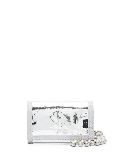 Acne Studios tri-fold metallic-effect wallet