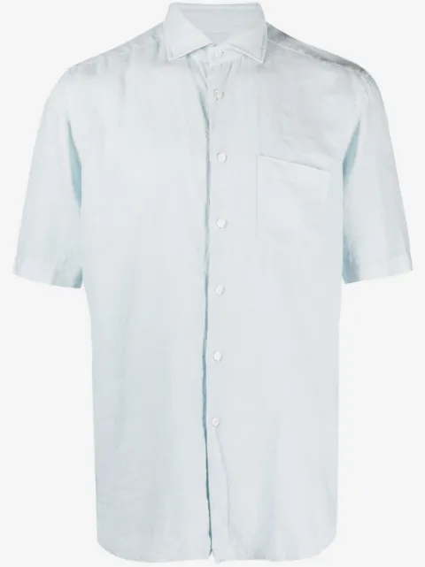 Xacus short-sleeve linen shirt