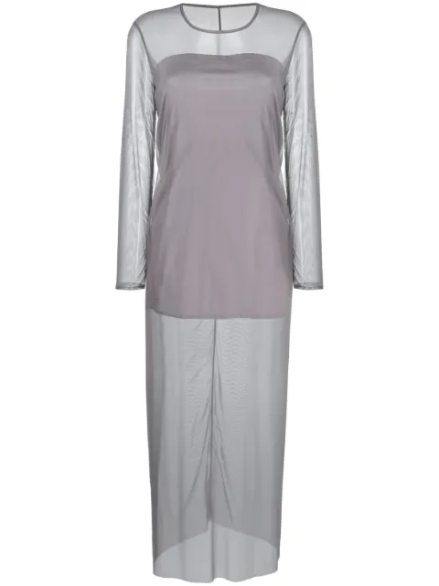 Simone Wild semi-sheer net maxi dress