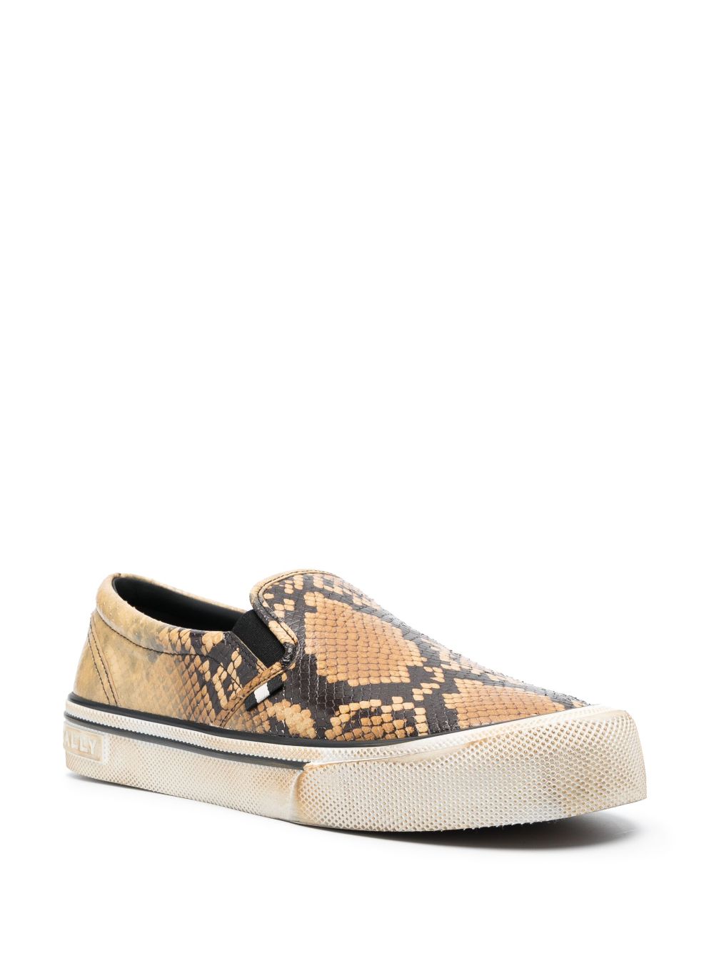 Bally snakeskin-effect flat sneakers - Beige