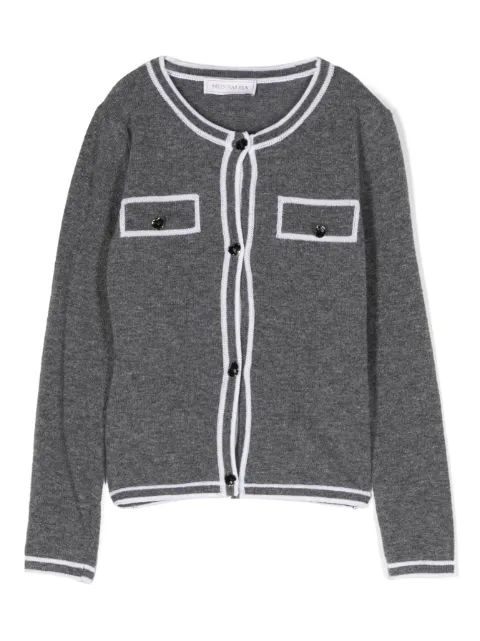 Monnalisa cardigan en laine à boutons cœur