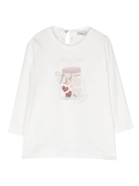 Monnalisa logo-print crew-neck T-shirt