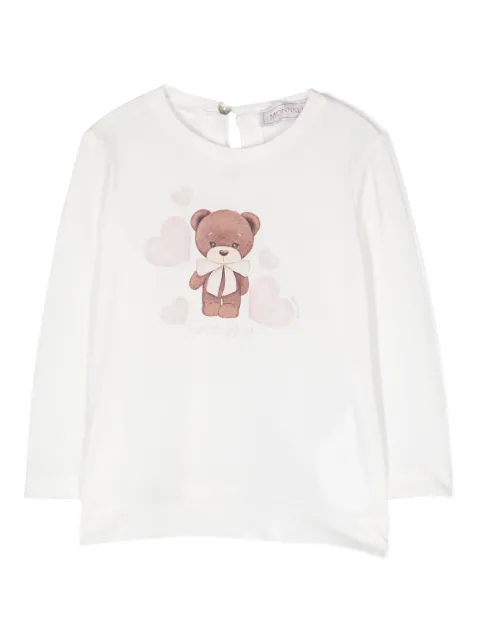 Monnalisa teddy-bear cotton T-shirt