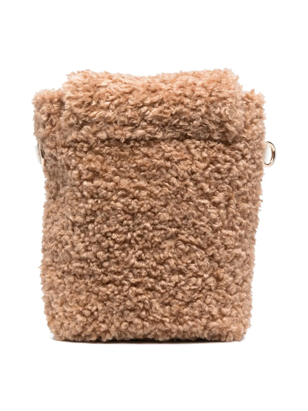 Monnalisa Schoudertas met hartpatroon Bruin