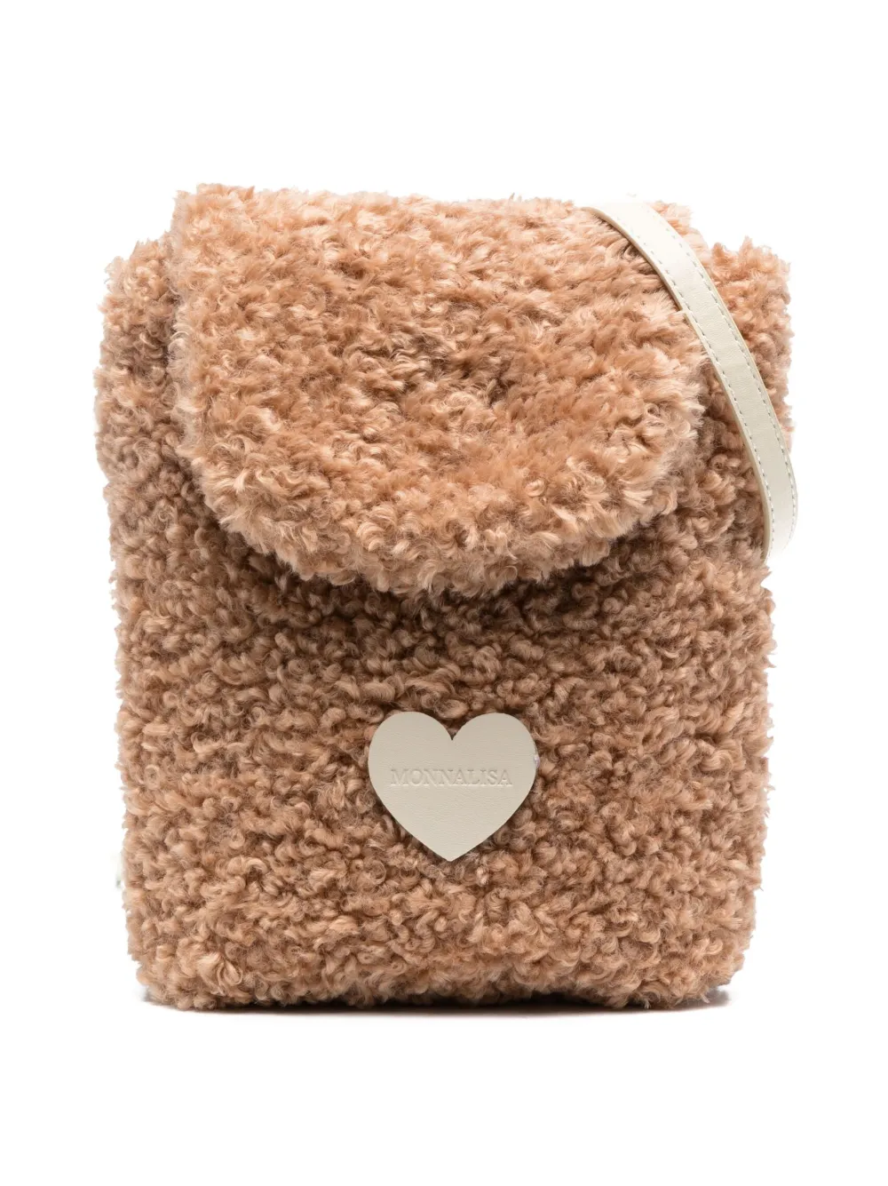 Monnalisa heart-motif shoulder bag | Brown | Image 1