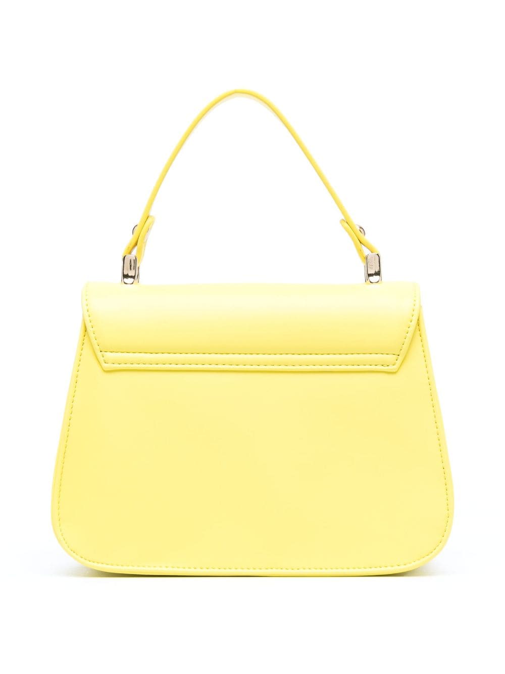 Shop Monnalisa Bow-detailed Leather Shoulder Bag In Yellow