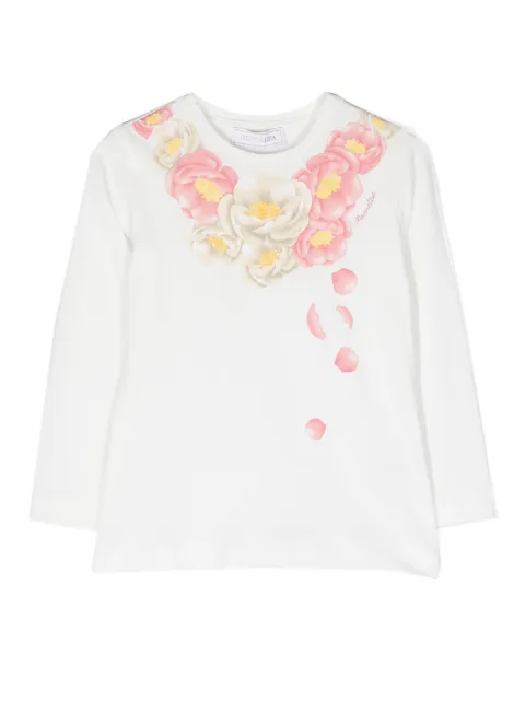 Monnalisa playera manga larga con estampado floral
