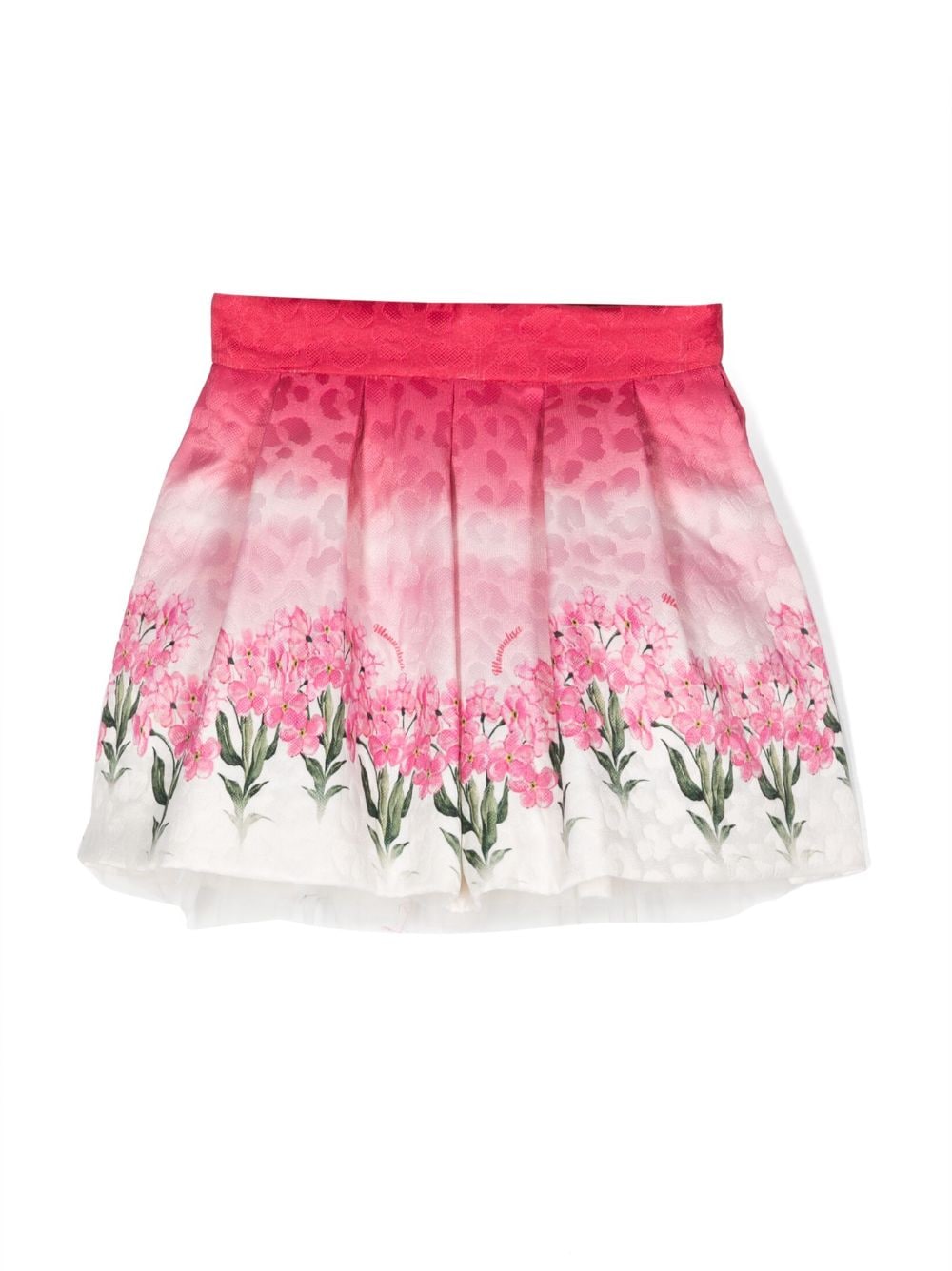Monnalisa Kids' Floral-print Skirt In Pink