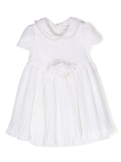 Monnalisa vestido plisado manga corta