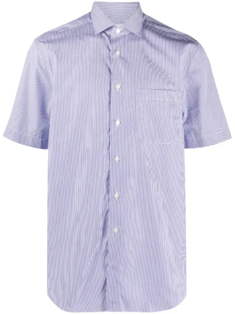 Xacus striped short-sleeve cotton shirt