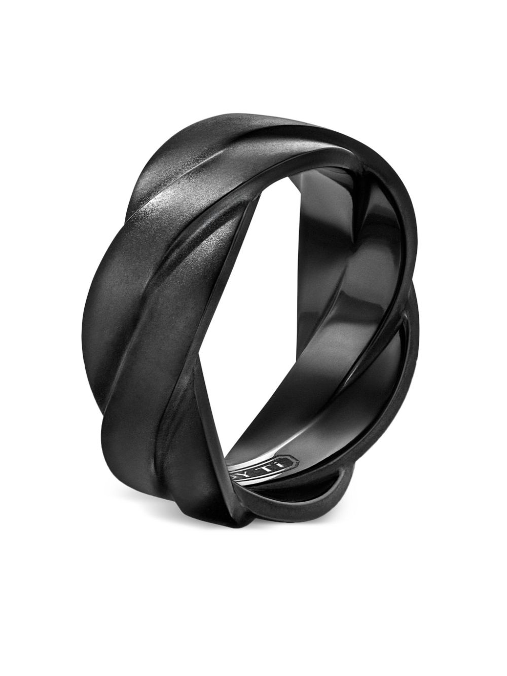 Shop David Yurman Helios™ Titanium Band Ring In Black