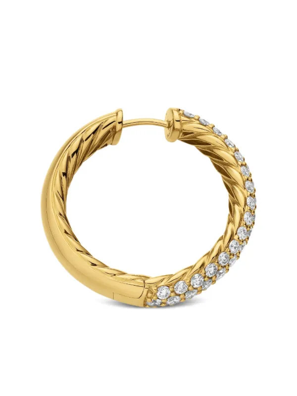 David Yurman K18/SV925ピアス