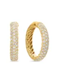 David Yurman 18kt yellow gold DY Mercer diamond hoop earrings (25.4mm)
