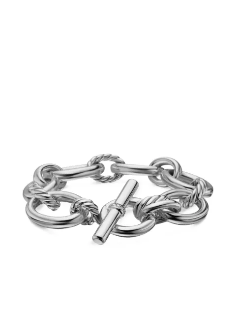 David Yurman sterling silver DY Mercer Chain diamond bracelet (25mm)