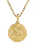 David Yurman 18kt yellow gold Dragon diamond pendant (28mm)