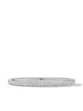 David Yurman 18kt white gold Sculpted Cable diamond bangle bracelet (4.6mm) - Silver