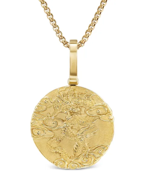 David Yurman 18kt yellow gold Dragon amulet (30.9mm)