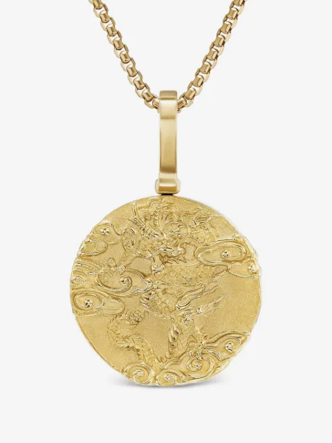 David Yurman 18kt yellow gold Dragon amulet (30.9mm)