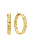 David Yurman 18kt yellow-gold Sculpted Cable hoop earrings (38mm)