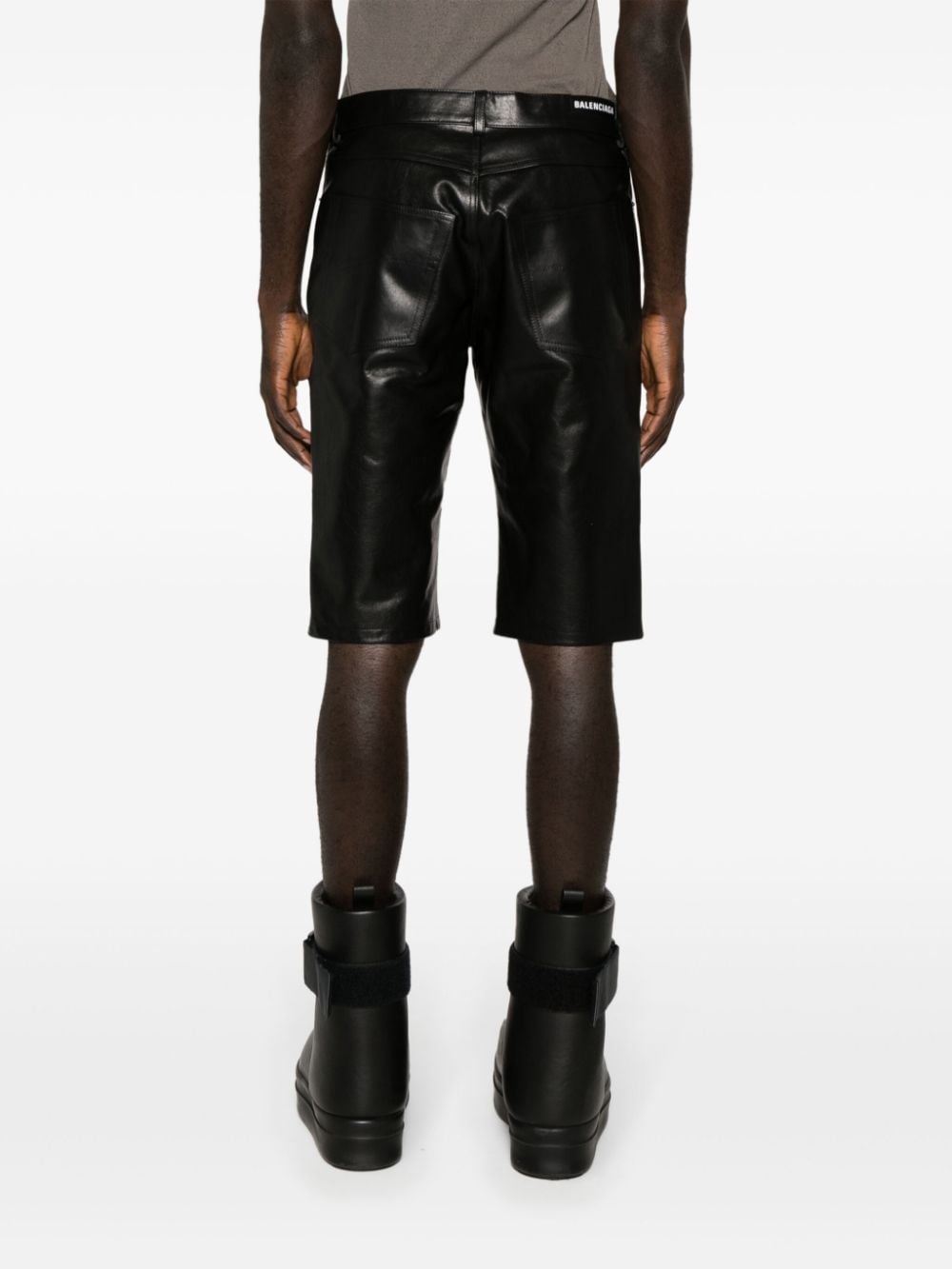 Balenciaga Shorts van imitatieleer Zwart