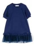 Monnalisa short-sleeve tulle dress - Blue