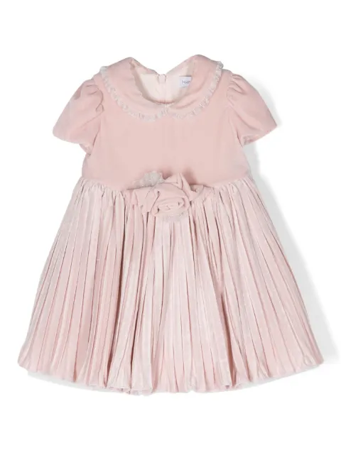 Monnalisa short-sleeve pleated dress