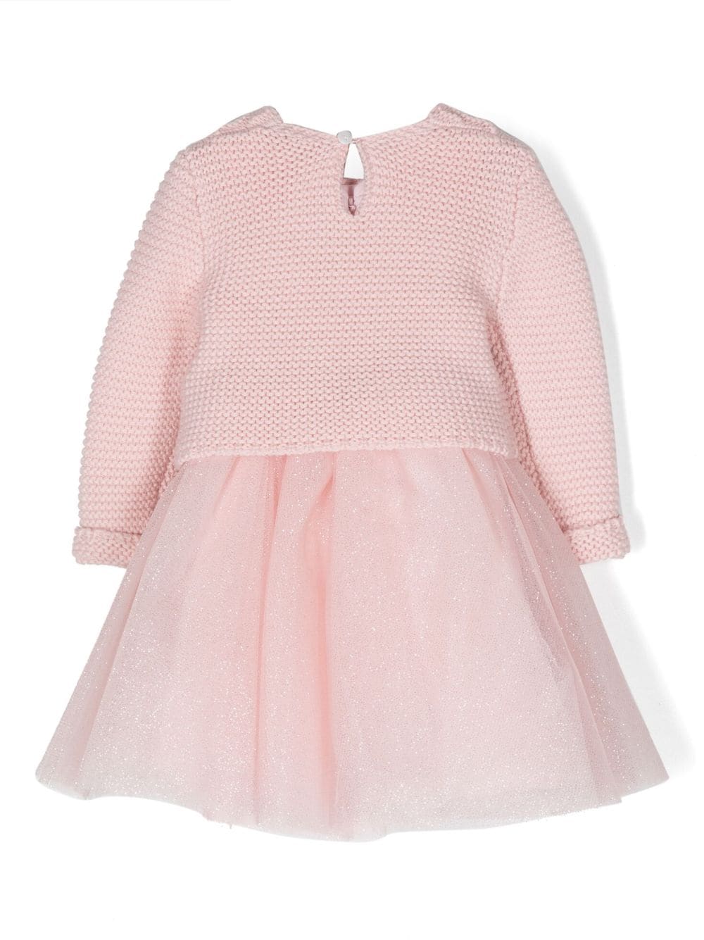 Shop Monnalisa Tulle Flared Dress In Pink