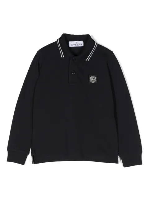Stone Island Junior playera tipo polo con parche del logo