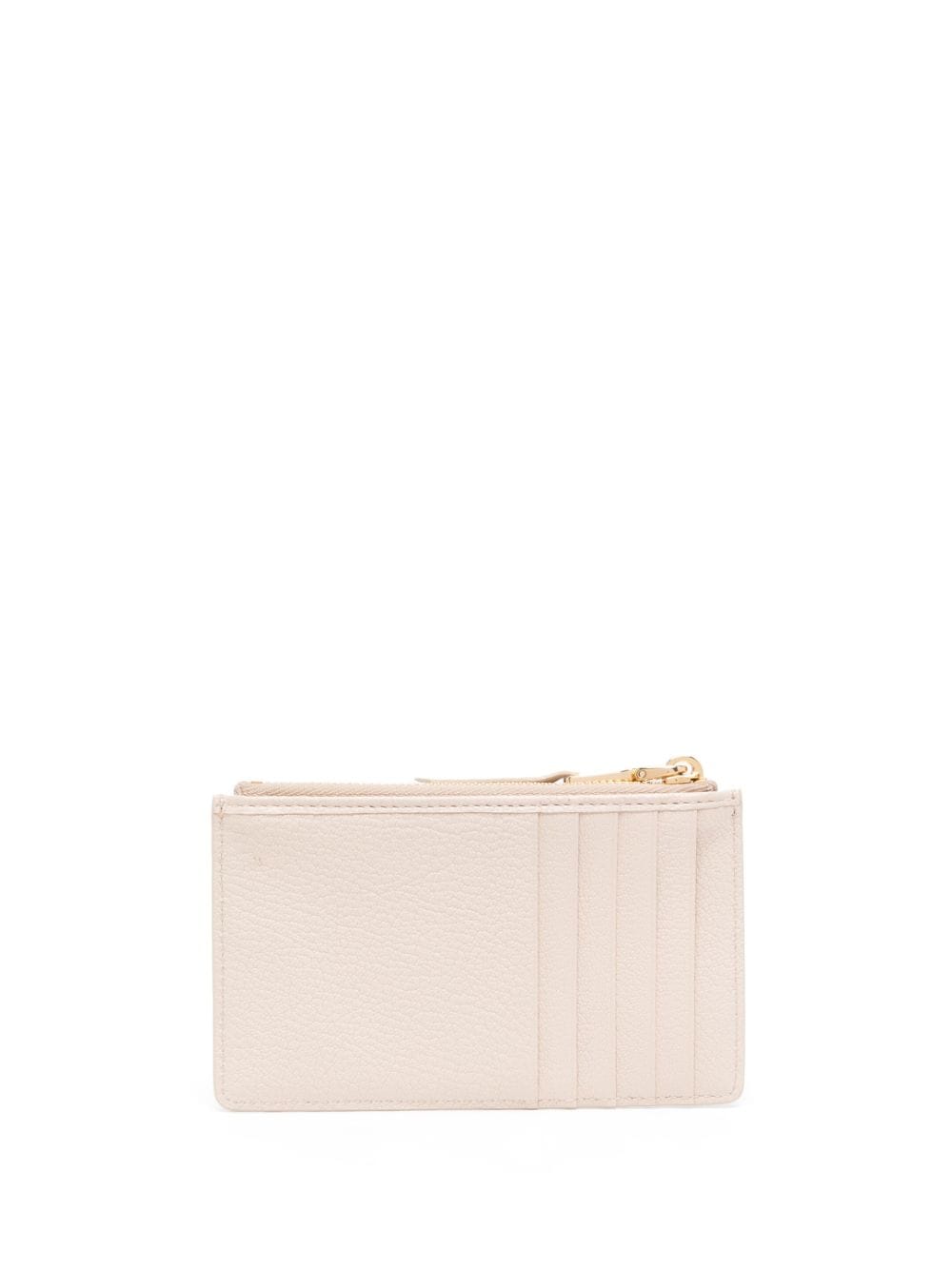 Miu Miu logo-plaque leather wallet - Beige