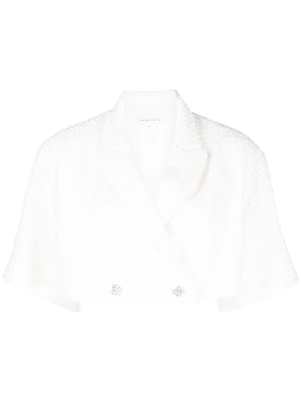 Kalmanovich tweed cropped jacket - White