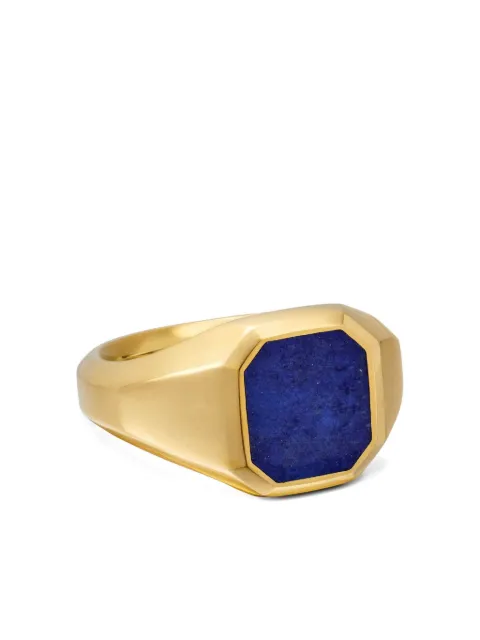 David Yurman 18kt Streamline Gelbgold-Siegelring mit Lapislazuli (14mm)