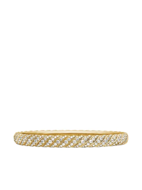 David Yurman pulsera Sculpted Cable en oro amarillo de 18kt con diamantes de 6.2mm