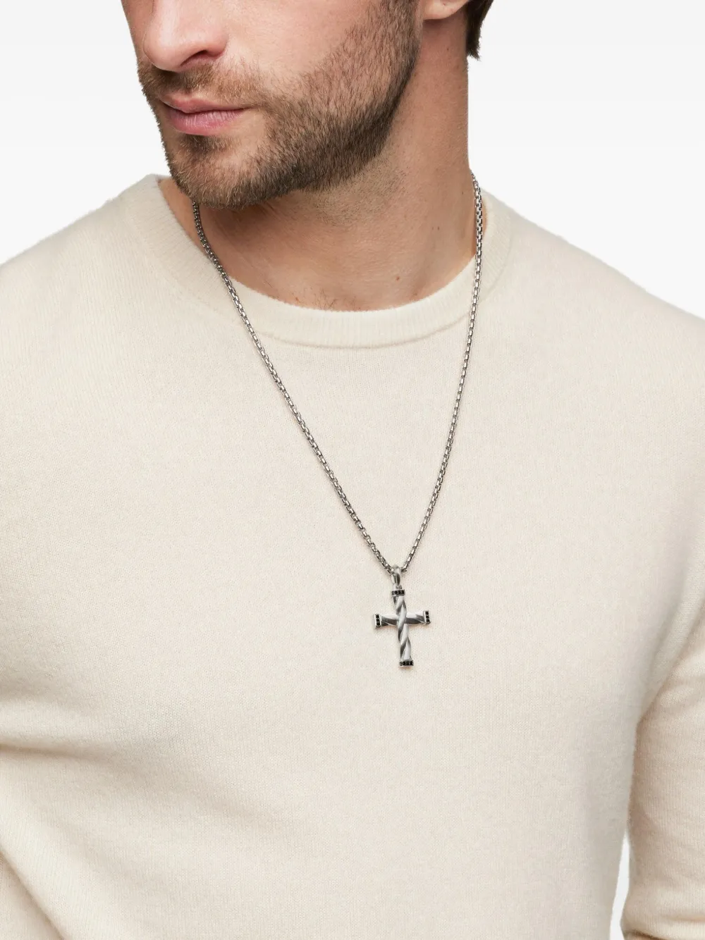David Yurman pendentif DY Helios en argent sterling pavé de diamants (48 mm) | Image 2