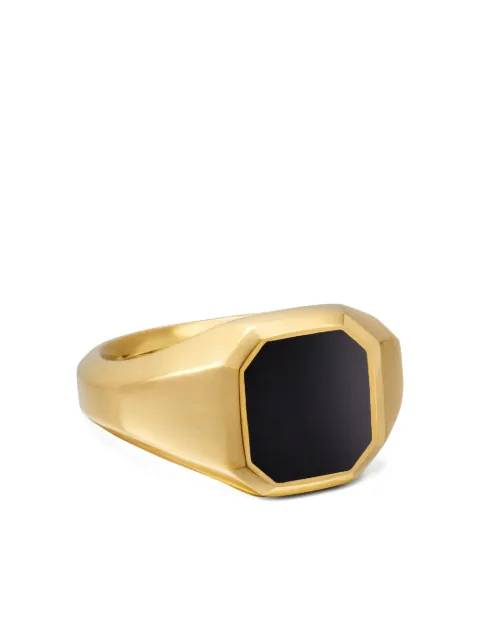 David Yurman anillo de sello Streamline en oro amarillo de 18kt con ónix de 14mm
