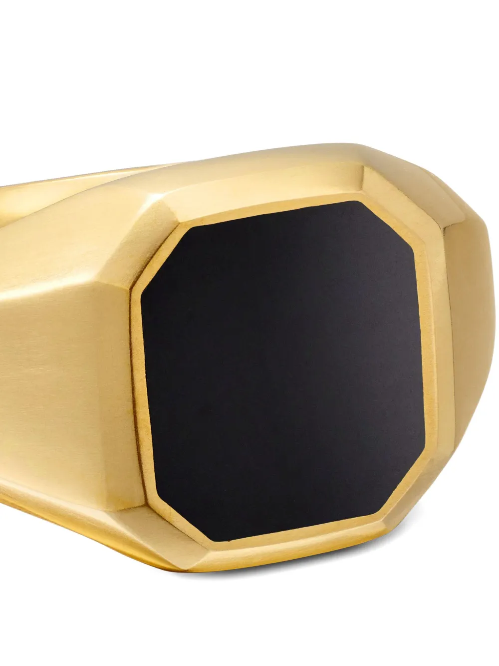 18kt Yellow Gold Streamline Onyx Signet Ring (14mm)