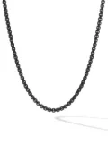 David Yurman 14kt yellow gold and stainless steel DY Bel Aire Color box-chain necklace (2.7mm) - Black