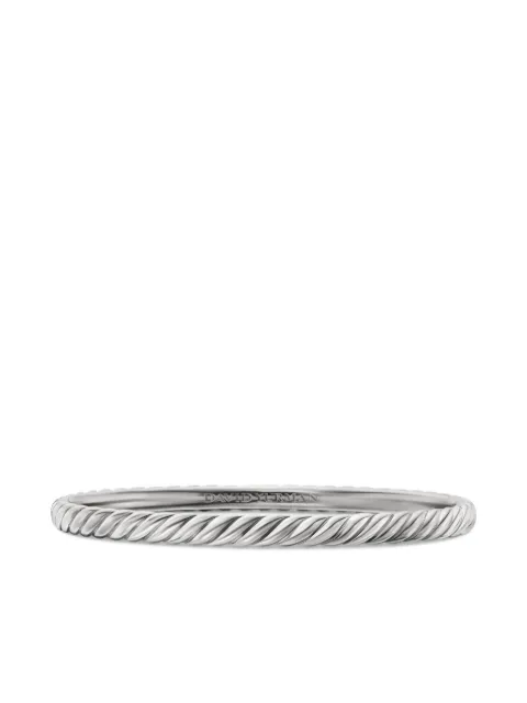 David Yurman 18kt white gold Sculpted Cable bangle bracelet (4.6mm)