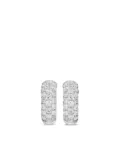 David Yurman sterling silver DY Mercer Micro diamond hoop earrings (13.5mm)